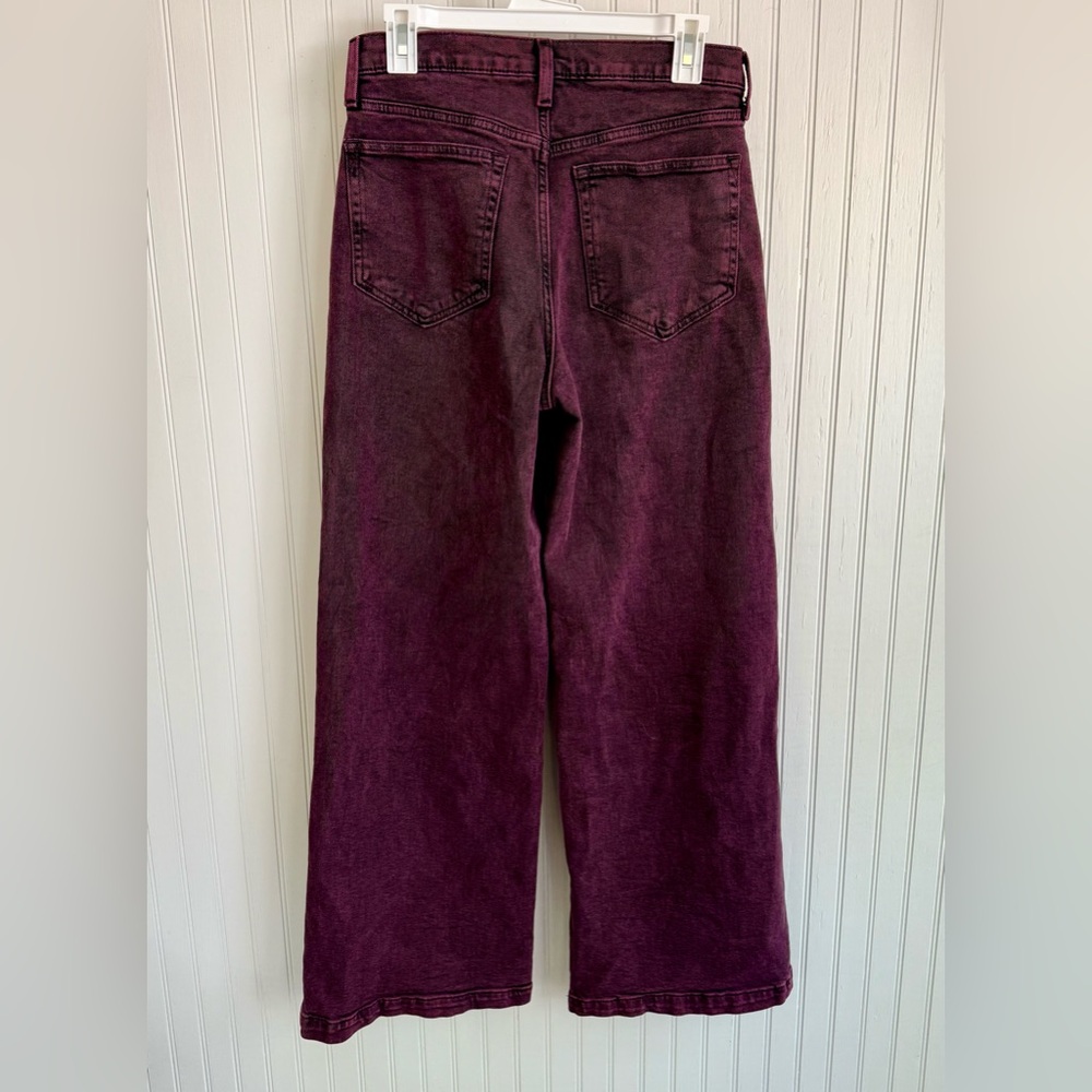 GAP Wide-Leg High Rise Jeans Size 4 in Plum Color - Picture 4 of 5